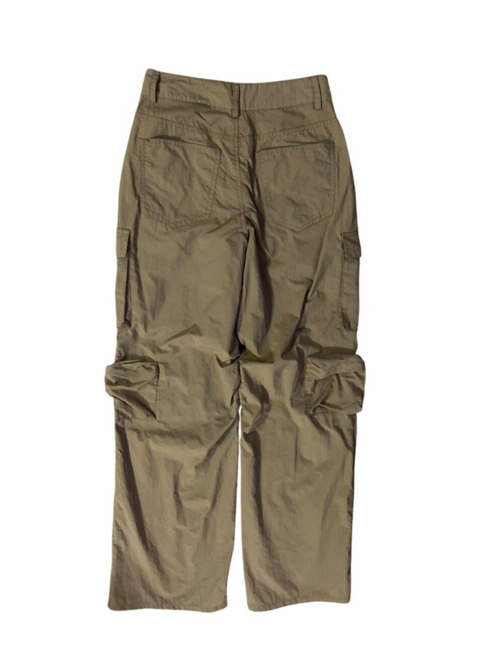 Forever 21 Cargo Pants Women's Small Dark Tan Belted Hem Nylon Blend Used - Picture 4 of 15